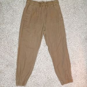 Loft Brown Linen Jogger Size S